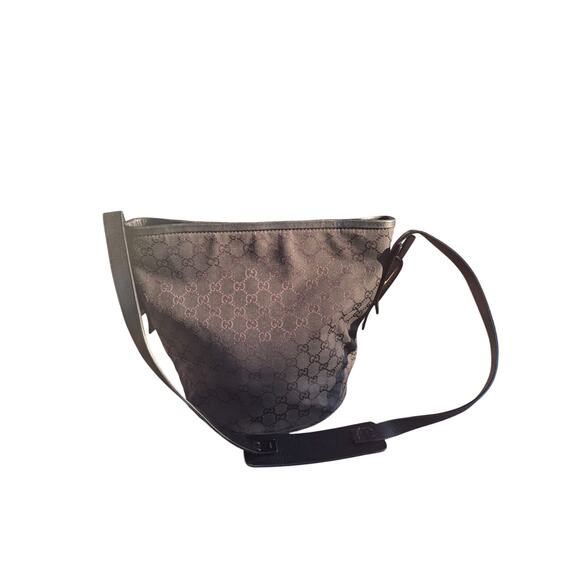 Gucci Vintage GG Canvas Tote & Wallet Set Black Monogram Leather Trim Authentic - Picture 11 of 15